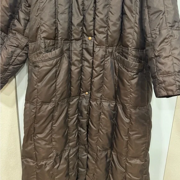 Versace Dark Brown Puffer Coat - Picture 3 of 14